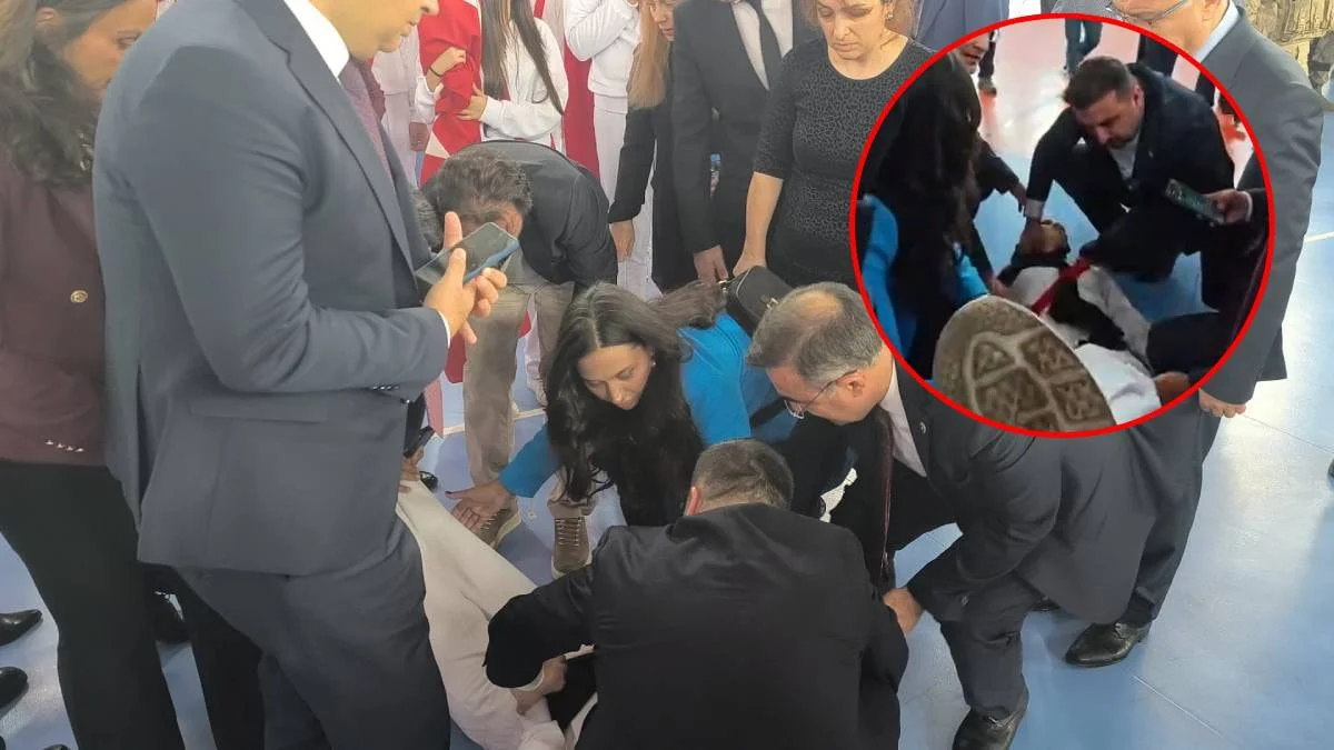 Törende fenalaşan öğrenciye doktor milletvekili ve il başkanı müdahale etti