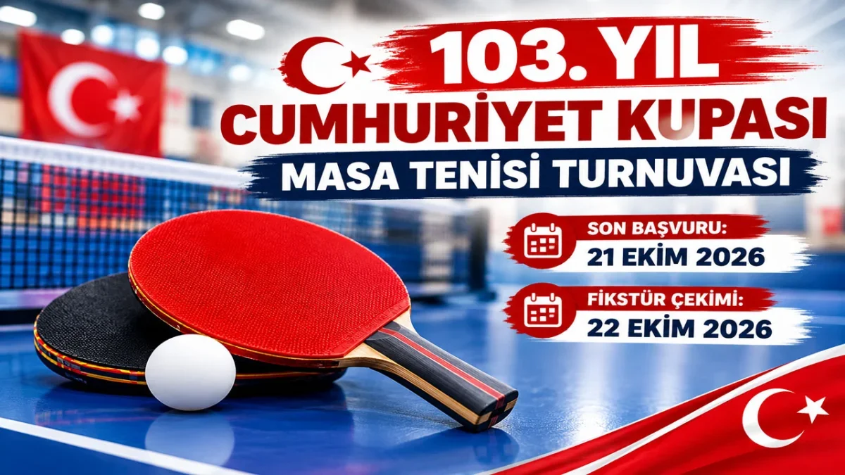 Gerze’de 103. Yıl Cumhuriyet Kupası Masa Tenisi Turnuvası Başlıyor